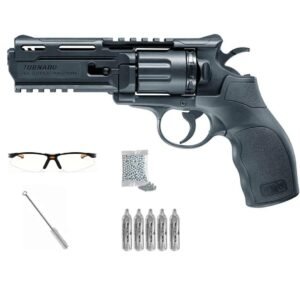 PACK Revólver de CO2 UX tornado de aire comprimido semiautomática - balines 4,5 BBs acero <3J