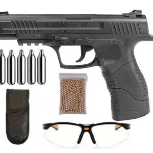 Pack Pistola Daisy 415 CO2 Cal. 4.5mm de 3,5 Julios + Funda + Balines + Bombonas CO2 + Gafas de protección