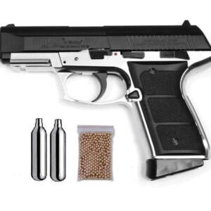 Pack Pistola Daisy Powerline 5501 Blowback CO2 Cal. 4.5mm de 3 Julios + Balines + 2 bombonas de CO2. Full Metal